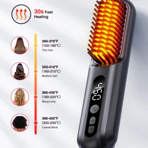 BOPCAL Cordless Hair Straightener Brush