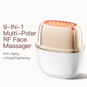 ANLAN Multi-Polar RF Beauty Device  3 Color Light Skincare Massage 24K Gold
