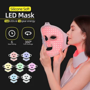 7 Colors Photon Face Neck LED Mask 3D